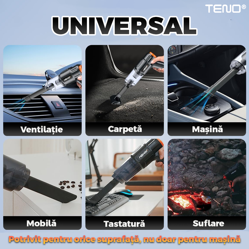 Aspirator auto & casă fără fir – curățenie rapidă oriunde